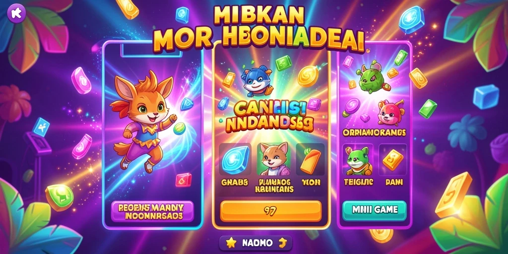Tampilan awal yang menarik dengan pilihan karakter.