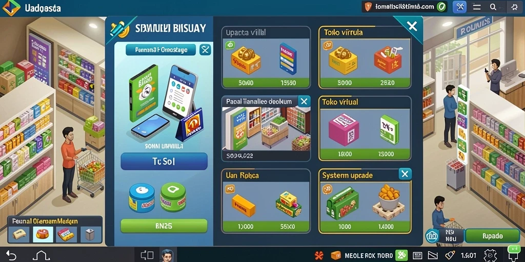 Screenshot menunjukkan tampilan antarmuka yang menarik.