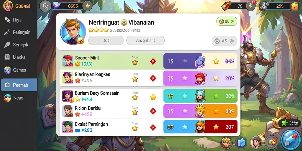 Tampilan grafis yang memukau dalam permainan.
